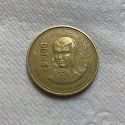 1989 Mexican $1000 Peso Coin