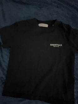 Kids black essential shirt  large