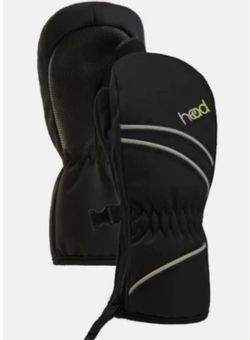 Head Black Snow Mittens