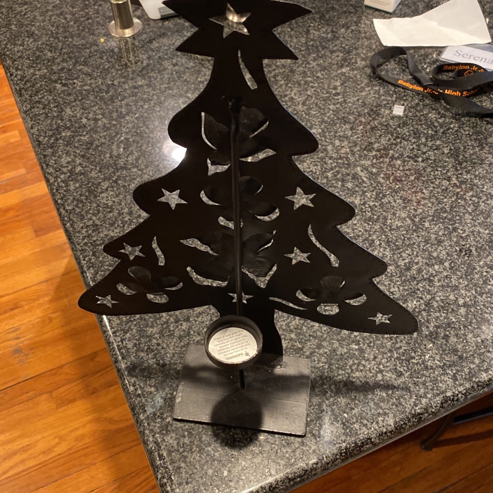 Metal Christmas Tree Candle Holder