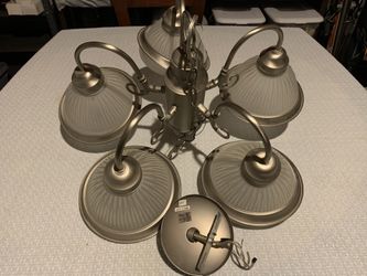 Silver brushed nickel chandelier