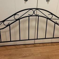 Wood And Metal Queen Headboard 