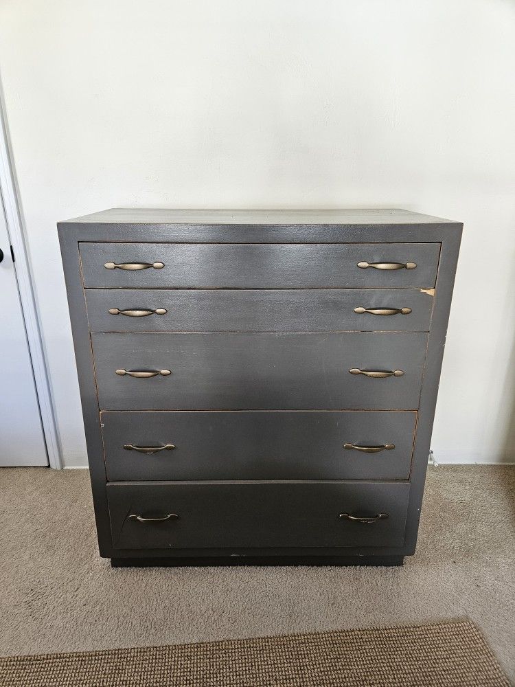 Gray Wooden Dresser