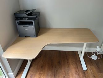 Desk Bamboo White IKA like New