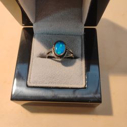 Native American Opal Sterling Silver  Ring