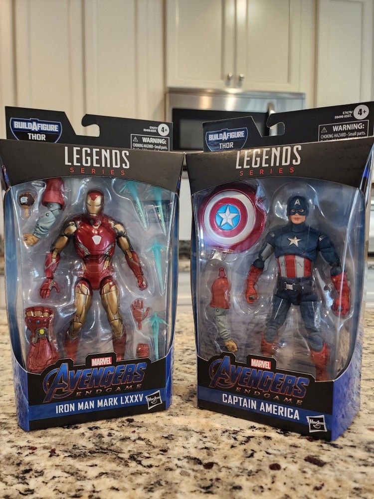 Marvel Legends Avengers Endgame Bro Thor BAF Iron Man Mark LXXXV Captain America
