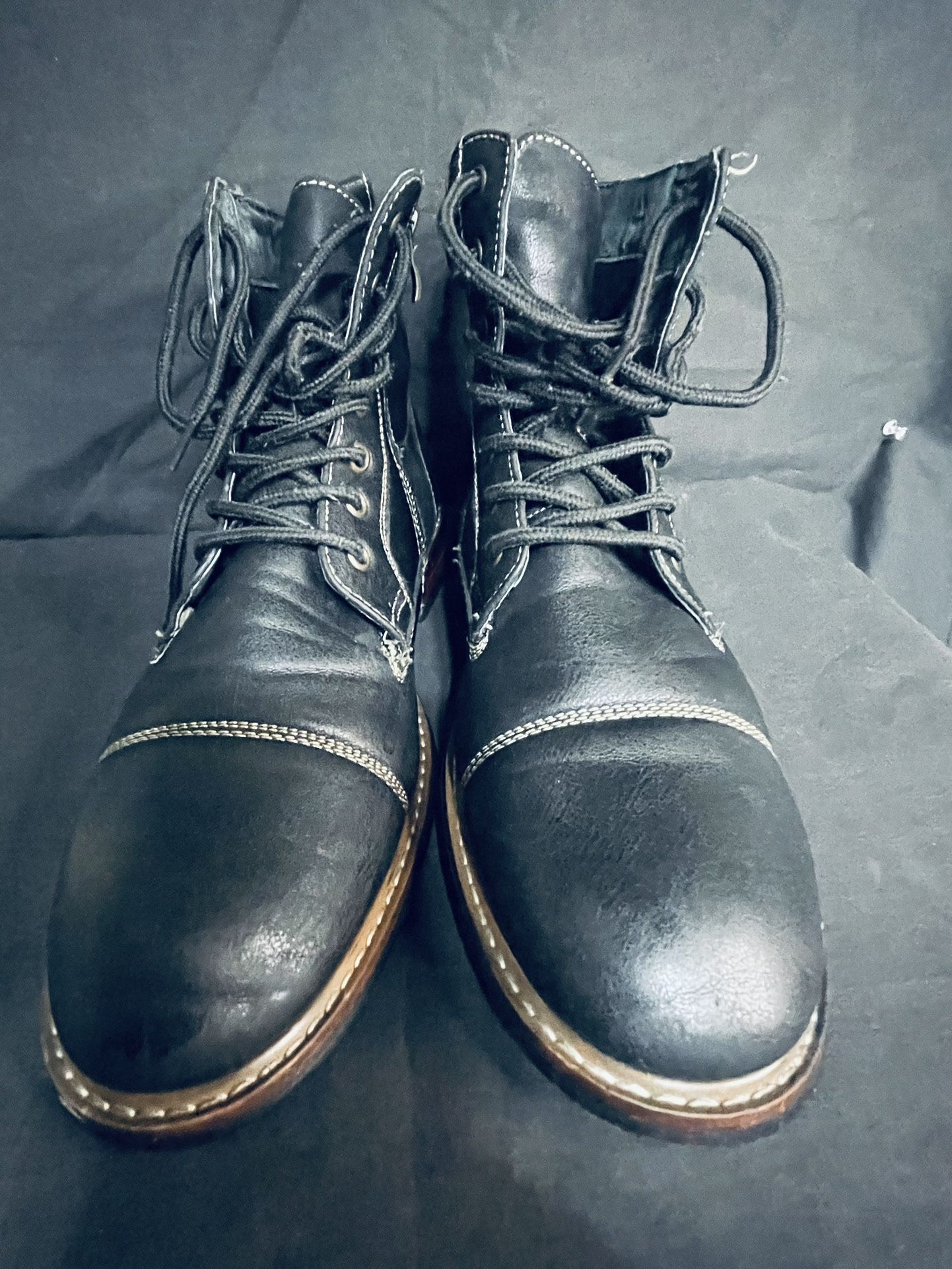 Black Ferro Alto Reid Side Zipper Boots
