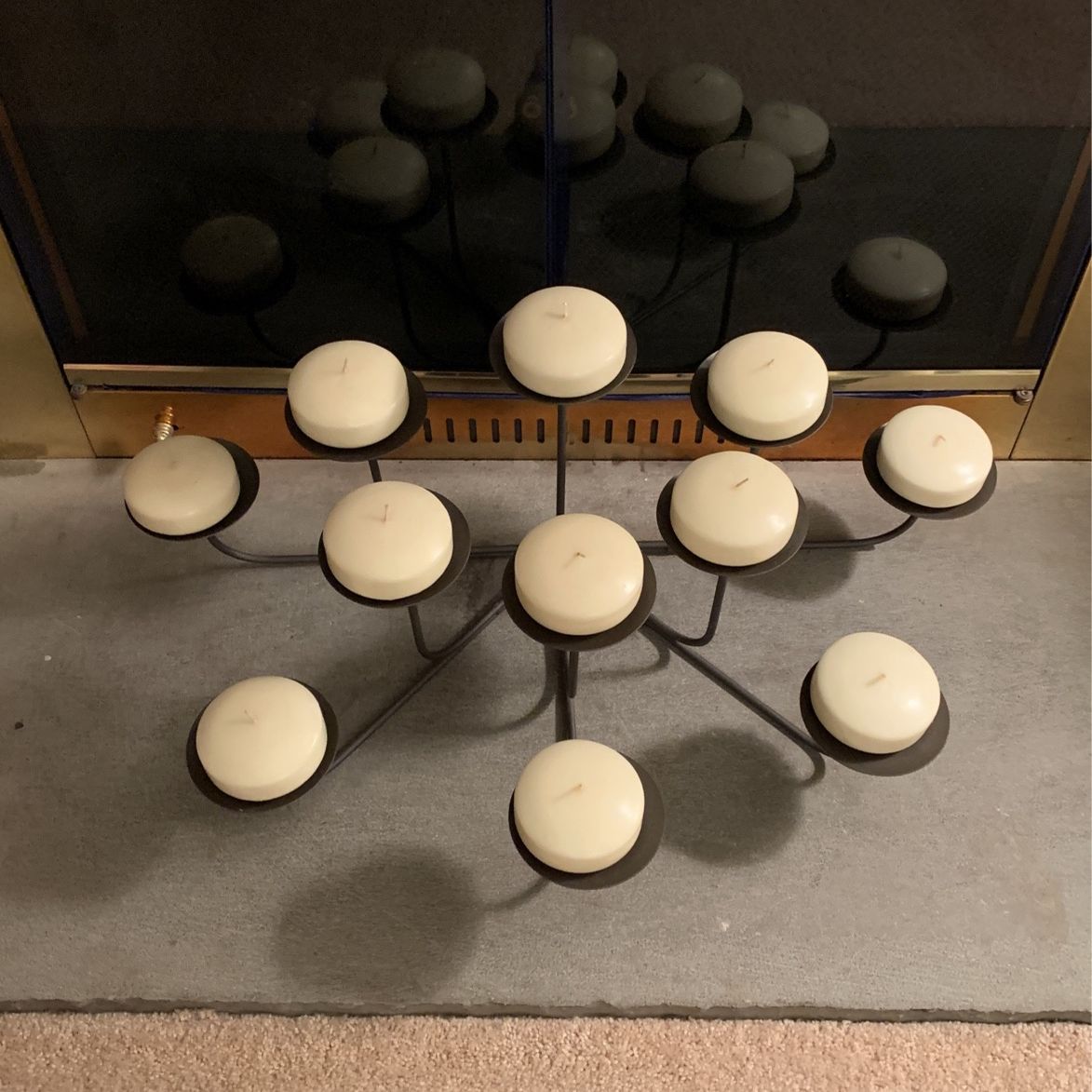 I Decorative Candle Holder With New Candles As Pictured
