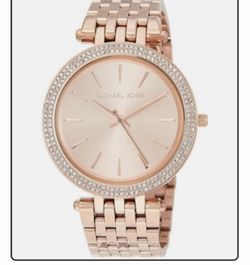 Michael Kors Rose Gold Crystal Bezel Watch