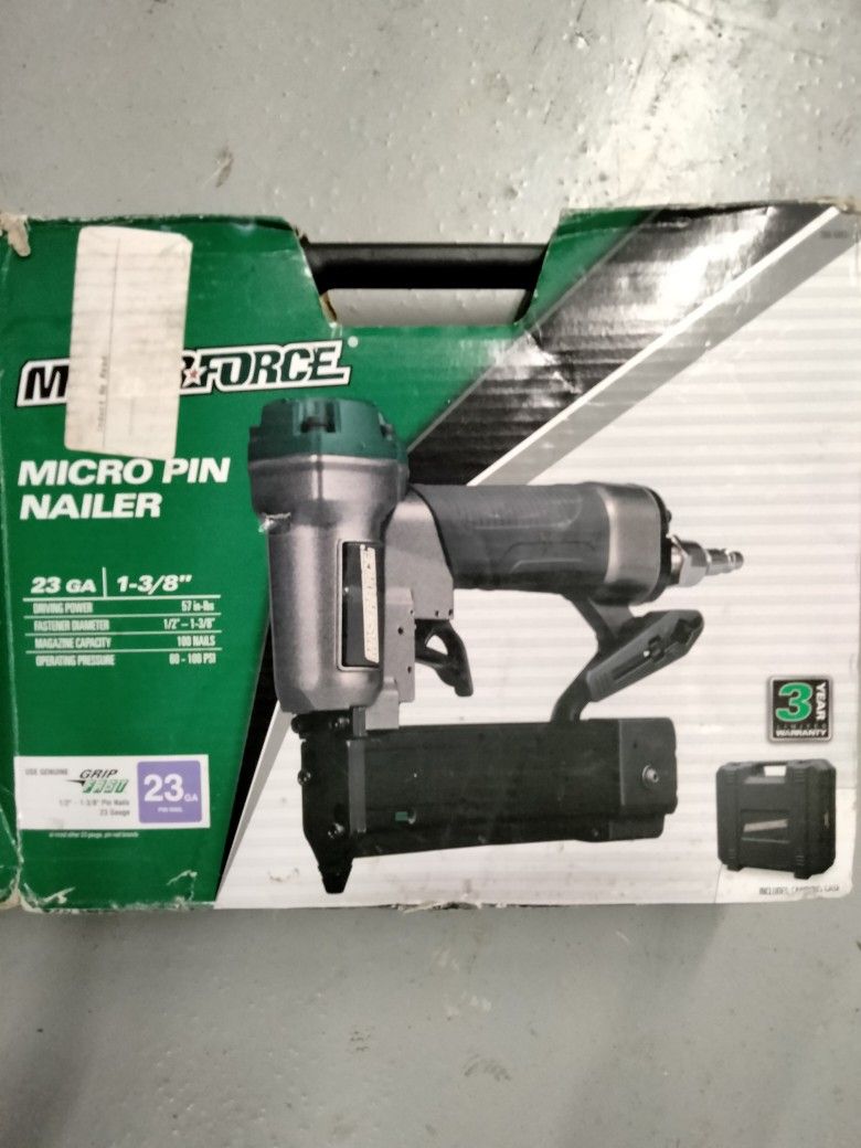 Master Force Micro Pin Air Nailer