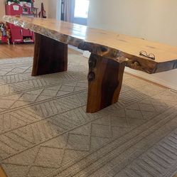 Live Raw Edge Wooden Table 