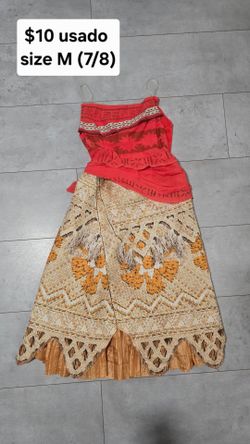Disney Moana Costume for Girls ā Size M (7ā8) ā $10