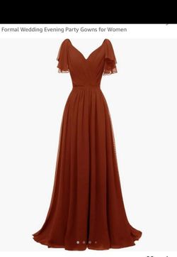 Burnt Orange Bridesmaid Dress 
