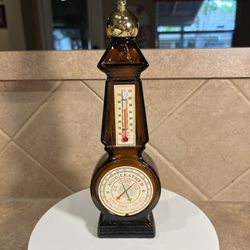 Vintage Avon Glass Bottle “Weather Or Not Thermometer” w/Eagle on top