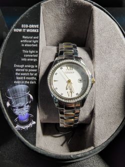 Citizen Eco-Drive Women's Two-Tone Crystal Watch FE1144-85B