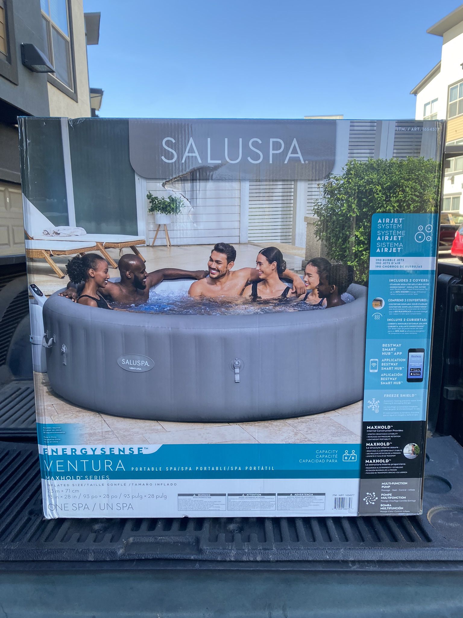 Inflatable Hot Tub Spa - SaluSpa Ventura - 6/8 Person