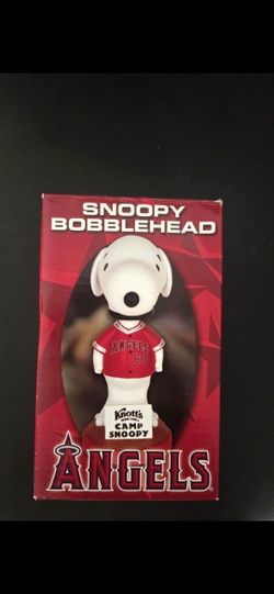 limited-edition 2010 Los Angeles Angels Snoopy bobblehead produced for a stadium giveaway.