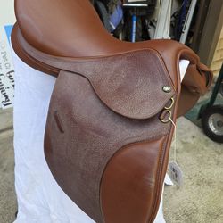 New St. Lourdes 18" XW English All-Purpose Saddle SA508 Tan Leather