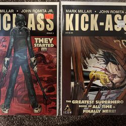 Kick Ass Comic #1 & #3 First Hit Girl And Both Signed Romita Jr!