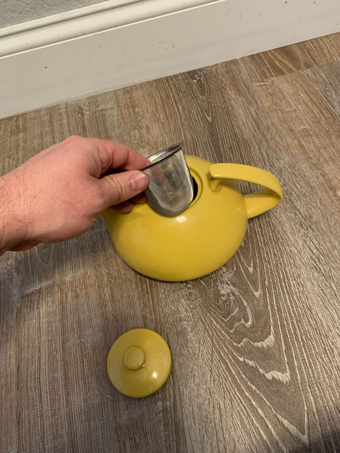 Yellow Porcelain Teapot