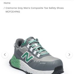NEW BALANCE   - ZAPATOS DE TRABAJO PARA ELECTRICISTA  Cremorne New Balance Grey Men's Composite Toe Safety Shoes 