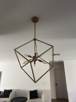 Two Gold Light Fixtures