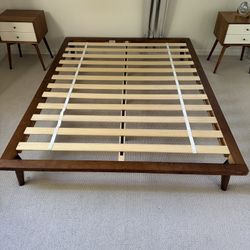 Queen Wooden Platform bed Frame 