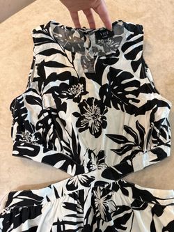 VICI Black & White Floral Dress, Large