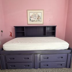 Twin Roomsaver captains bed w/mattress