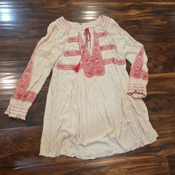 FREE PEOPLE TUNIC TOP SZ L 