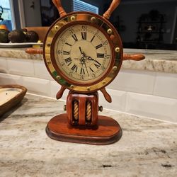 Heritage Mint Nautical Wheel Mantle Quartz Clock  Clock  Don't  Work Only Decor