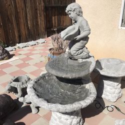 New Water Fountain Made Out Of Cement Perfect Gift For Any Occasion 