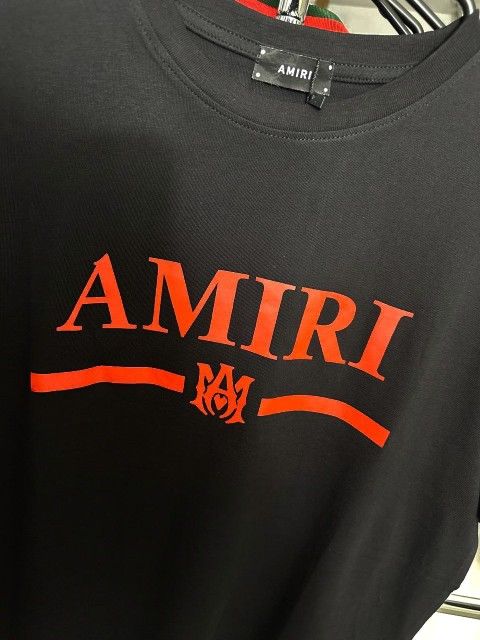 Amiri Black Shirt - Red Letters 💥 Tshirts 3 For $100💥Fast Shipping 💥