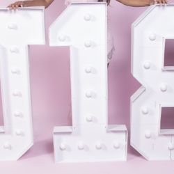 **4-Foot Light-Up Marquee Letter J – $25 OBO**
