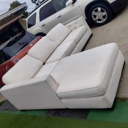 Beautiful Off White Studded Sectional