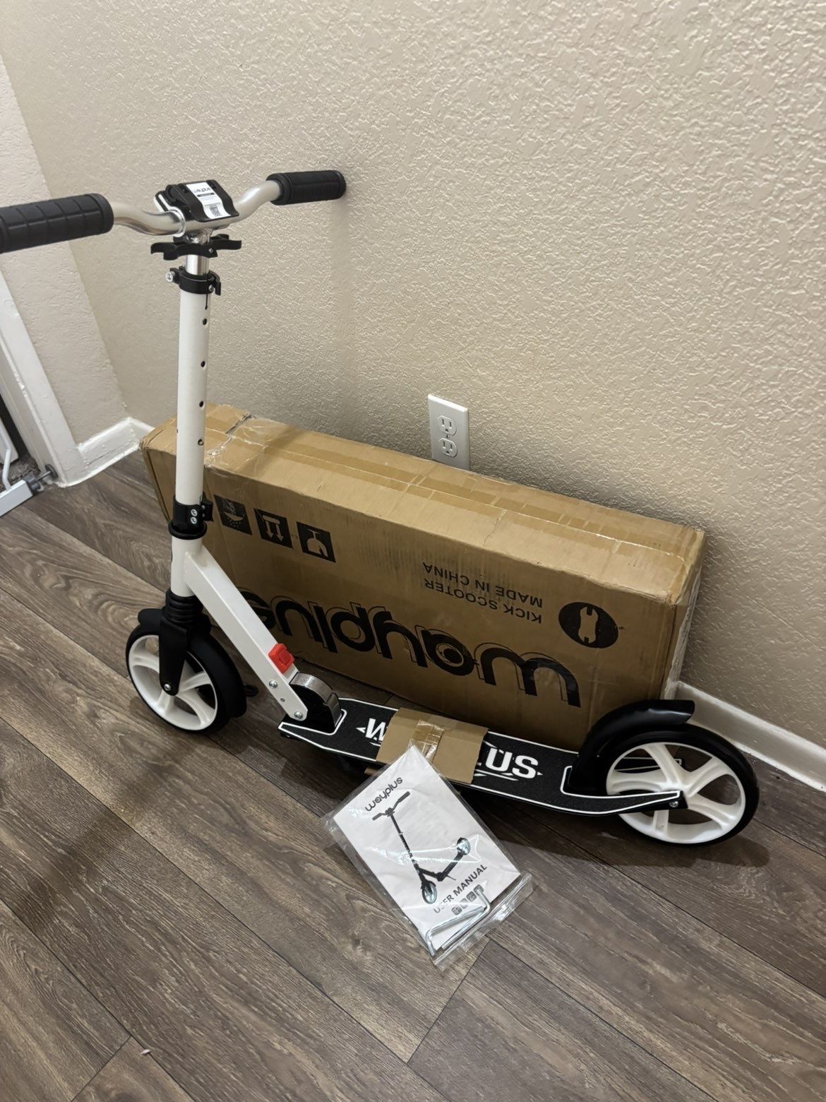 WAYPLUS Kick Scooter for Ages 6+, Kid, Teens & Adults. Max Load 240 LBS. Foldable, Lightweight, 8IN Big Wheels for Kids, Teen and Adults, 4 Adjustable