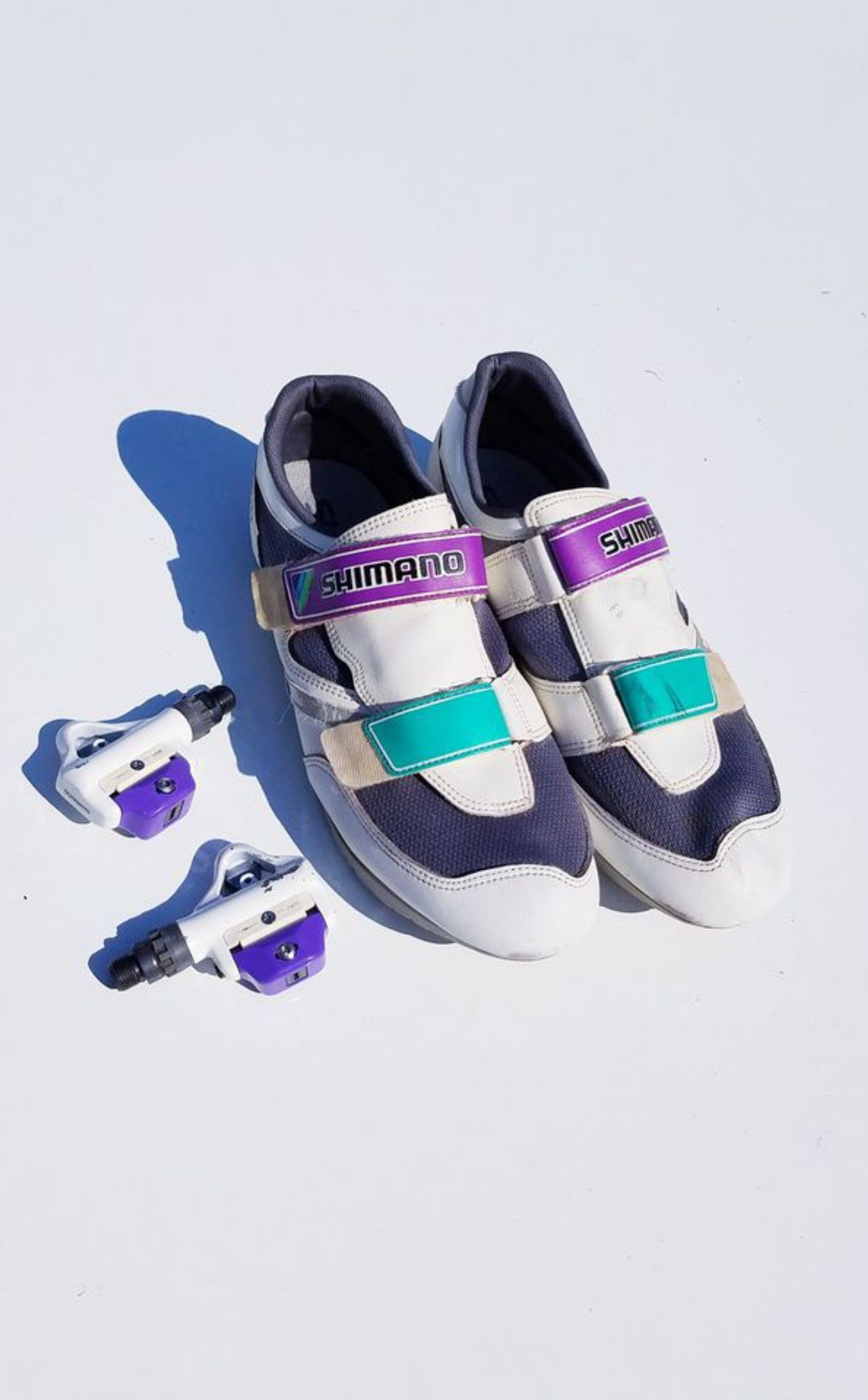Women Shimano Shoes 45 1/2 + Clipless Road Pedals