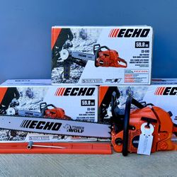 Brand new Echo 24 in. 59.8 cc Gas 2-Stroke Rear Handle Timber Wolf Chainsaw
