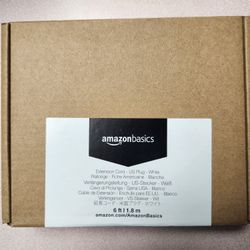 Amazon Basics Indoor Extension Cord, 13 Amps, 125V, 6 foot, White