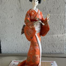 Vintage Large 18" Japanese Geisha Doll, 