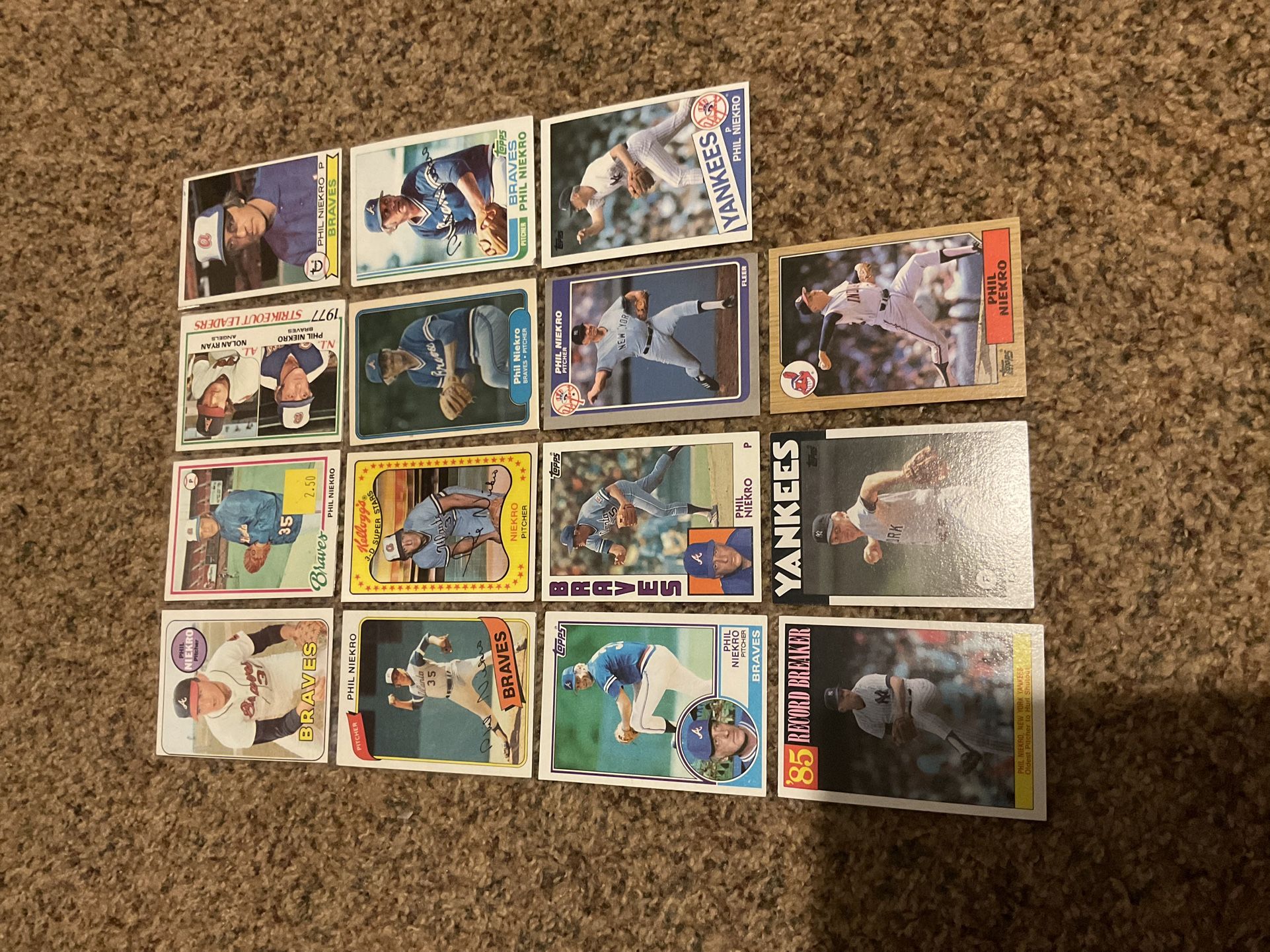 15 Vintage Phil Niekro Baseball Cards With 1969 Topps Atlanta Braves Legend HOF
