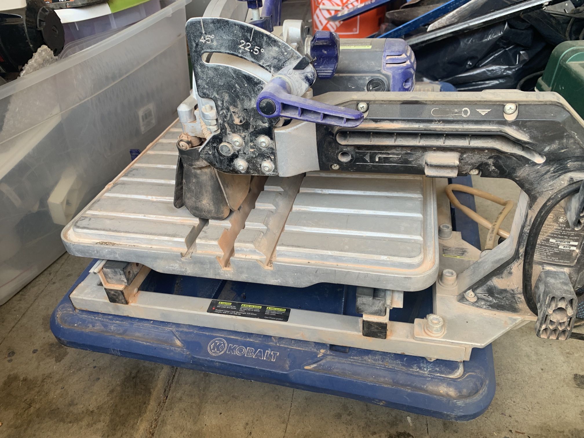 Kobalt 10-Amp 7-in -Blade Wet Sliding Table Tile Saw