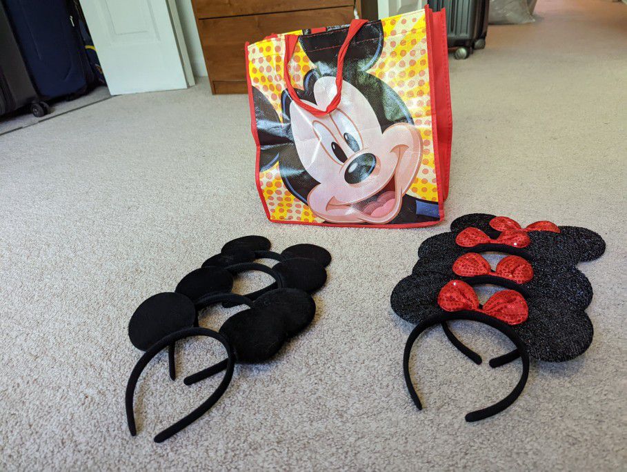 Mouse Ears Headband - 8 Pack - W/ tote gift