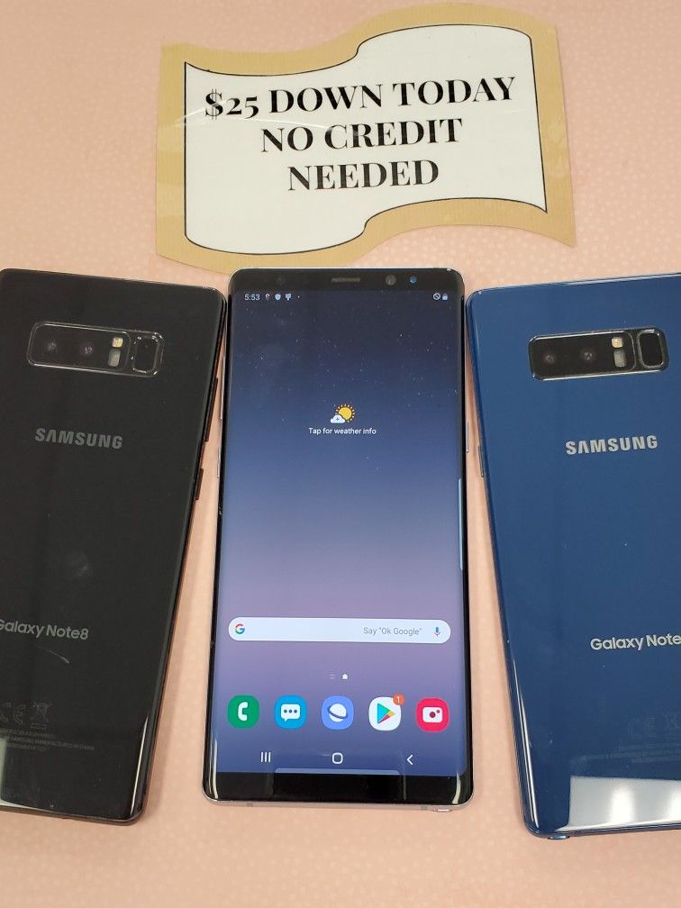 Samsung Galaxy Note 8 Unlocked For All Carriers $1 Down Today No Credit Required (PROMOTION FROM 6/21 TO 7/5)