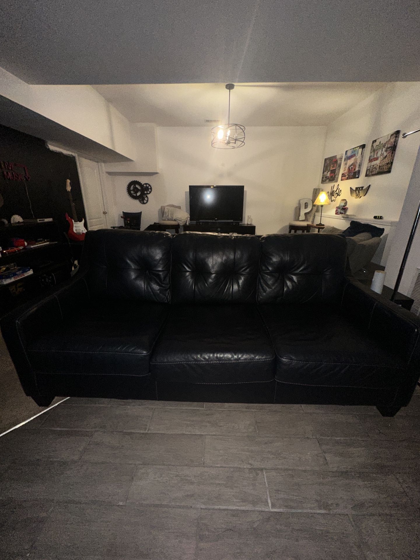 Black Leather Couch