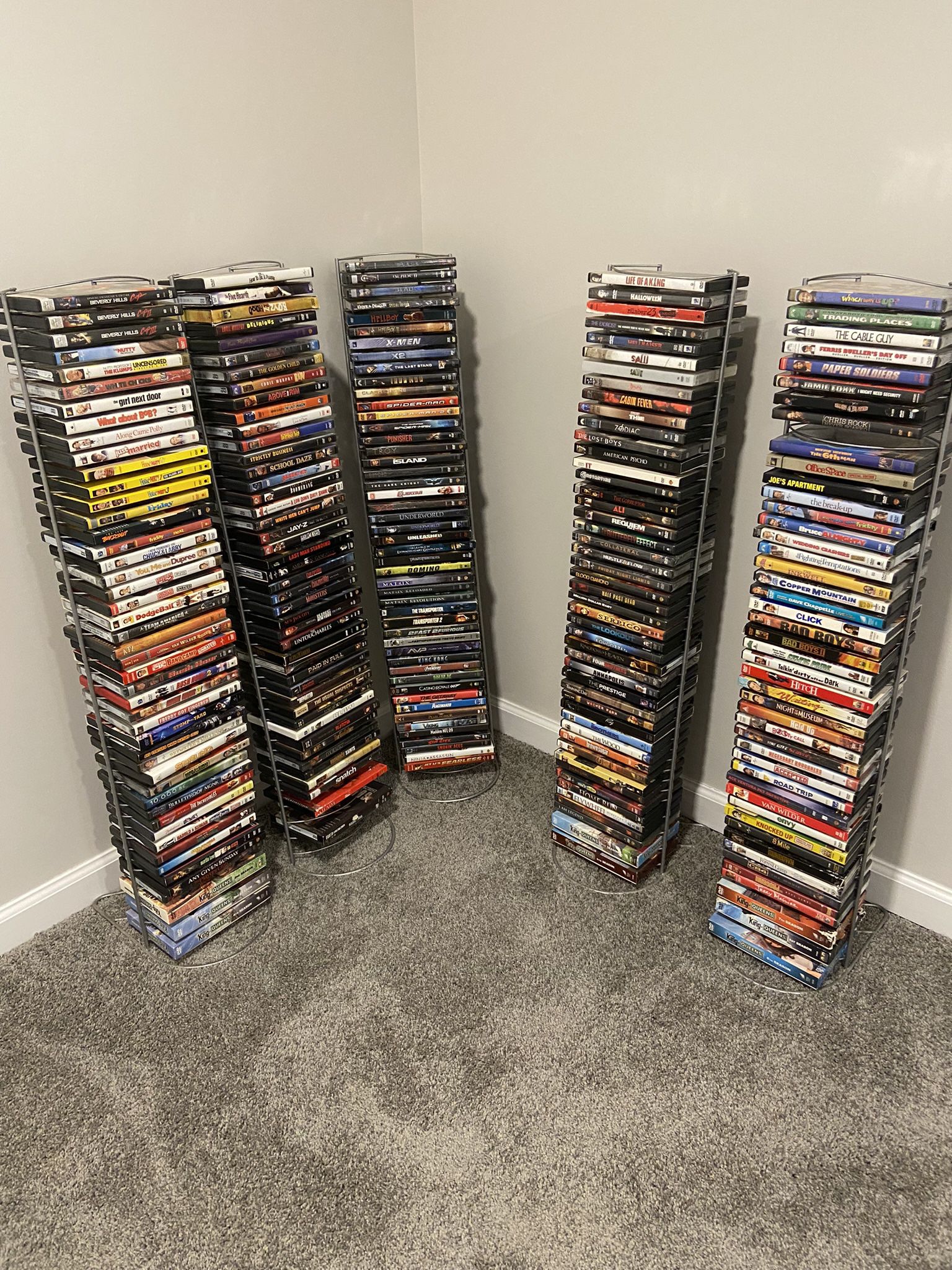 225+ DVD Collection with Racks