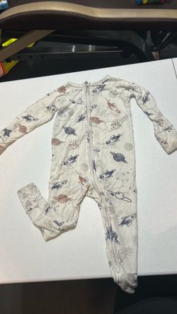 Baby boySpace Print Zip-Up bamboo sleeper/P