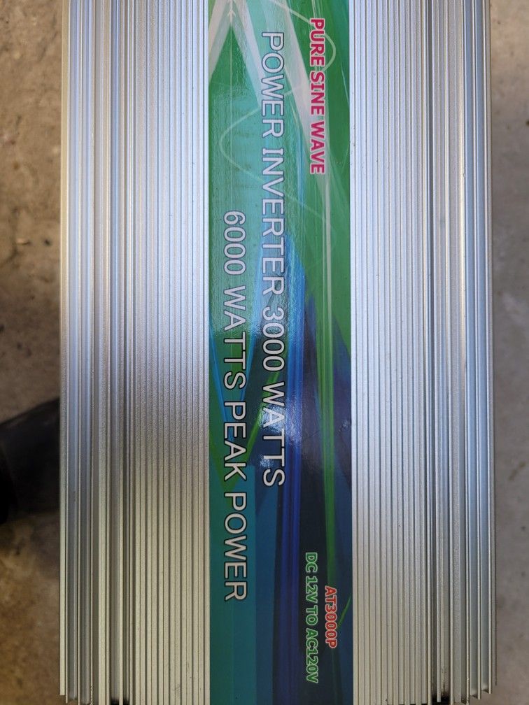 Power Inverter 3000w. 12v To 120v Pure S Wave