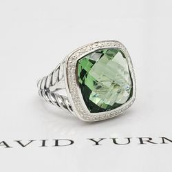David Yurman Sterling Silver Prasiolite Albion ring
Size 7
