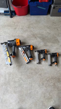 Freeman Pneumatic Nailers and Stapler Kit (4-Piece) | P4FRFNCB | Framing to Fine Detail Finish Work